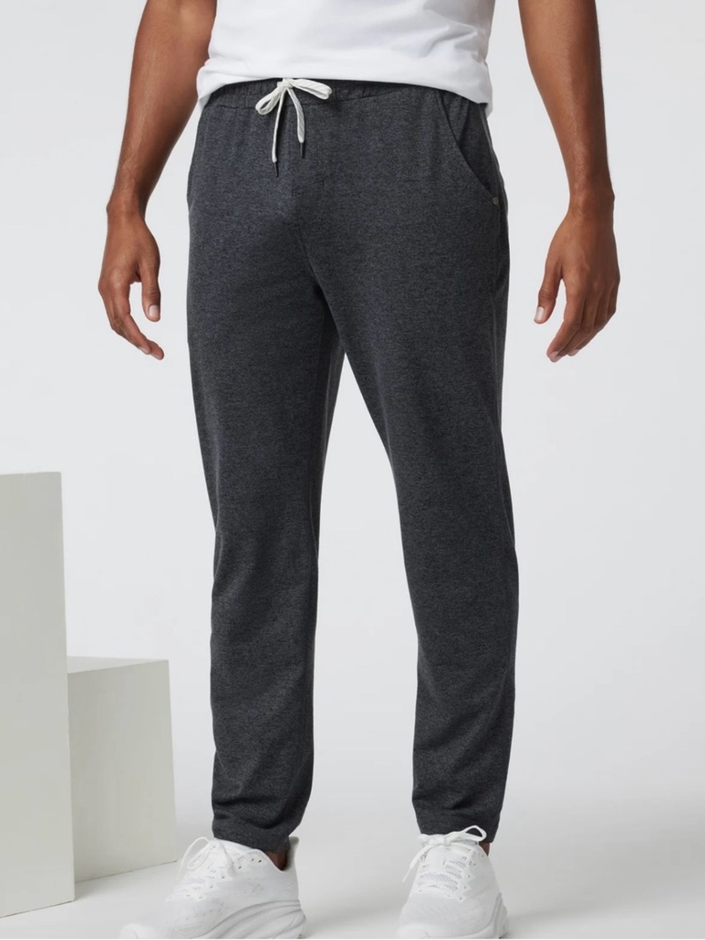 Vuori Ponto Performance Pants Men’s Large Heather Gray DreamKnit Pull On Casual